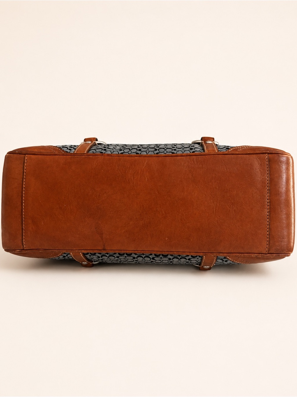 Coach Denim Y2K Signature Gallery Tote Canvas Leather Teim - Picture 5 of 8